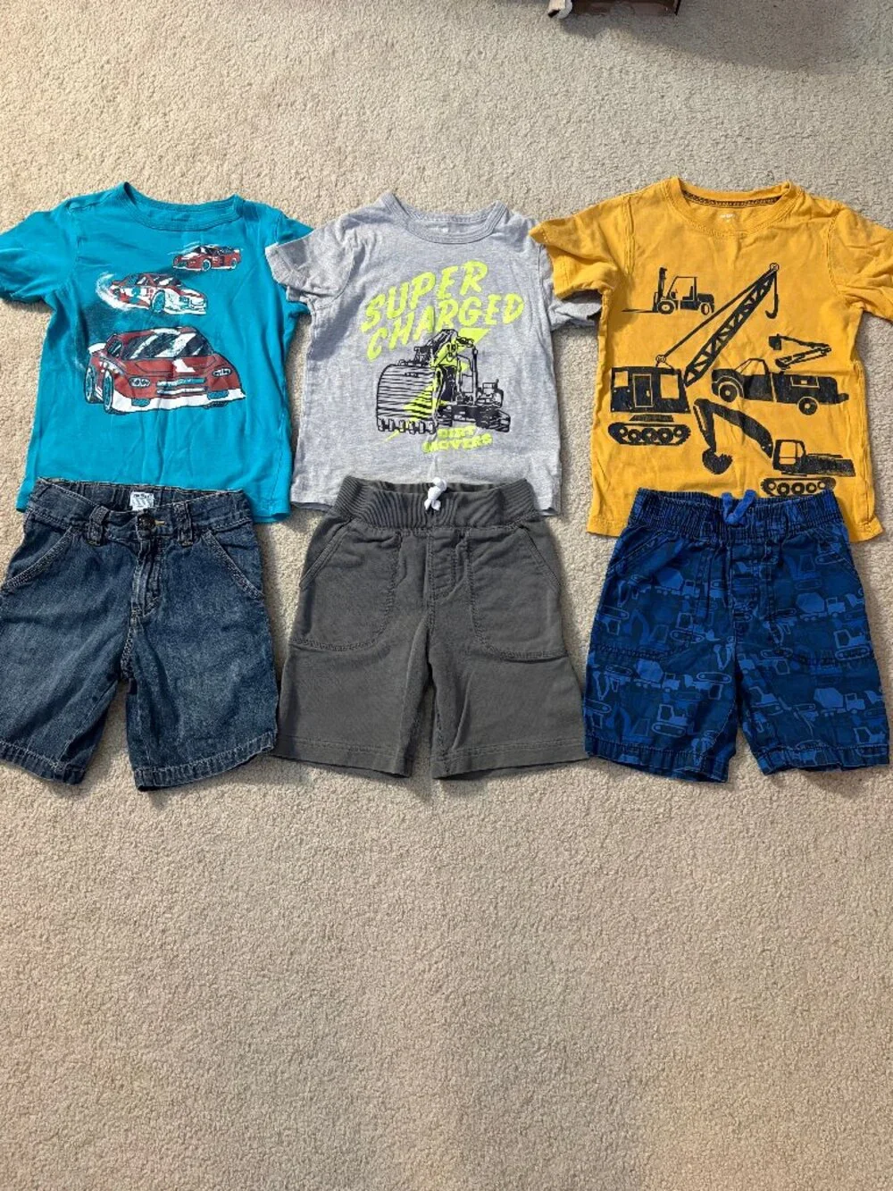 3 sets - mix & match outfits for boys, size 5T